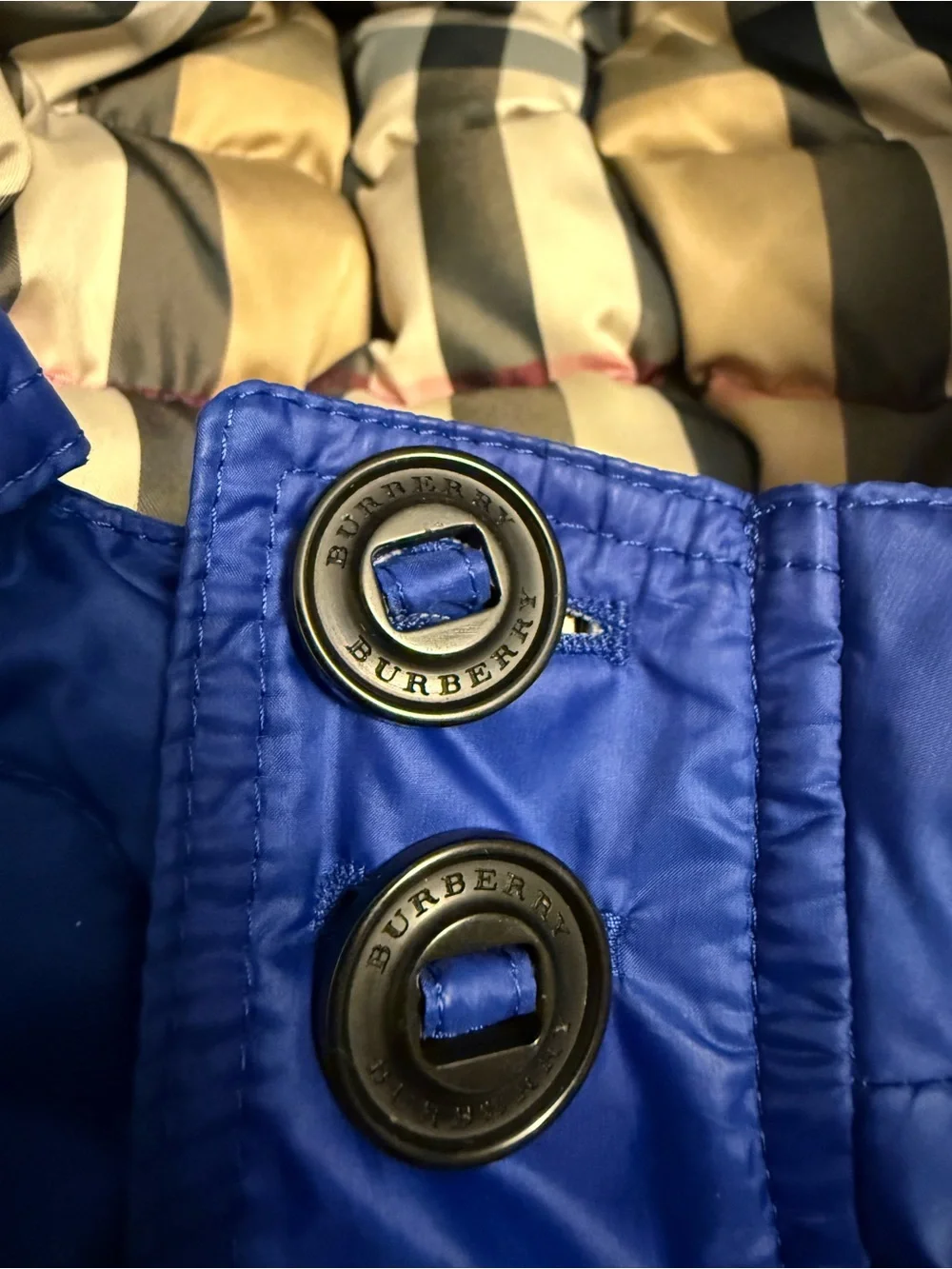 Kids Burberry Blue Puffer Hooded Coat 2Y / 2T warm!